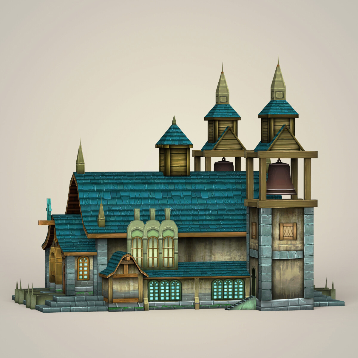 ArtStation - Game Ready Village Church | Game Assets