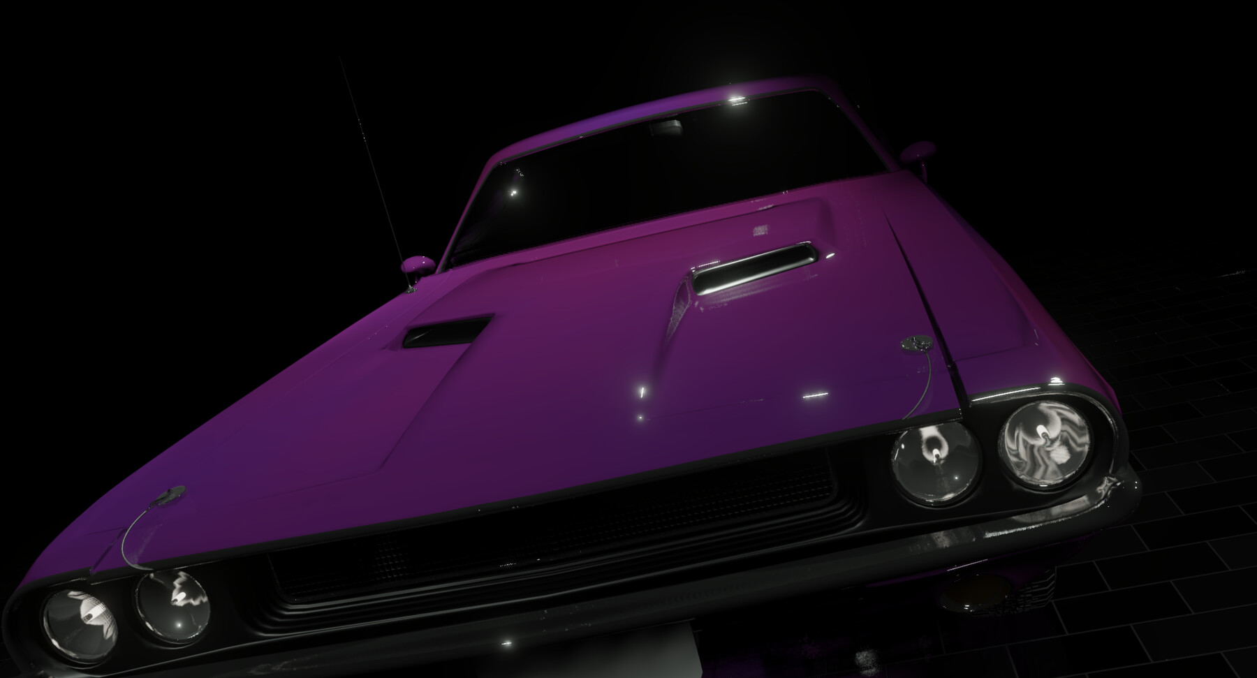 ArtStation Modular Muscle Car (OBJ / Blend) Game Assets