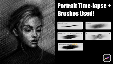 Portrait Time-lapse + Brushes Used