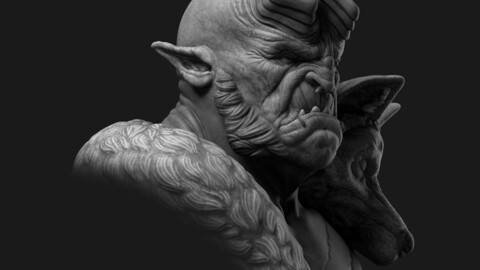 Orc Bust Figure