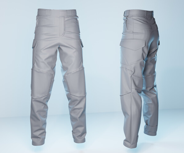 Second Life Marketplace - ZED MESH MATERIALS ENABLED: Blue Junker Cargo  Pants. Available in 9 Colours