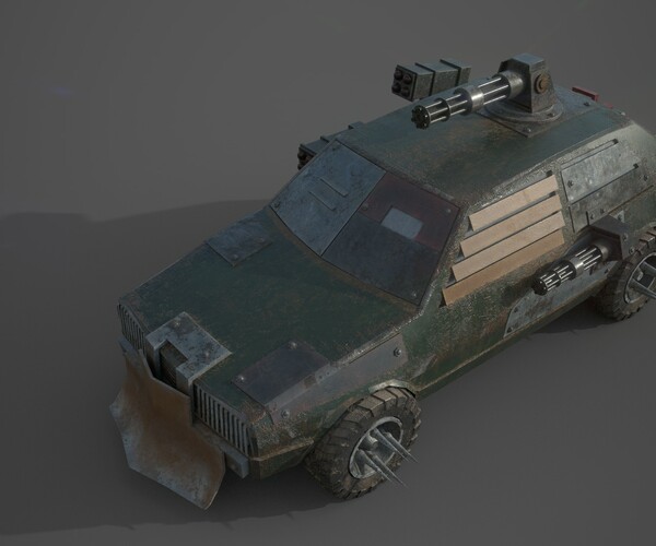 ArtStation - Post Apocalyptic Monster VW Golf | Game Assets