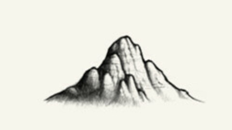 Hand drawn Rough mountains