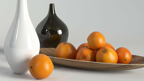 Decorative set with oranges