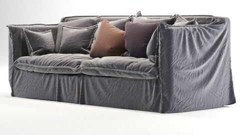 old gray sofa