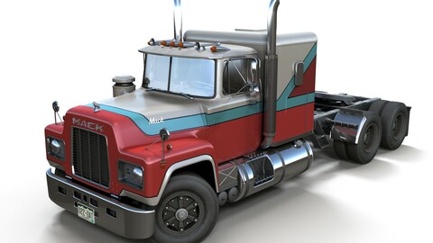 American generic semitruck PBR