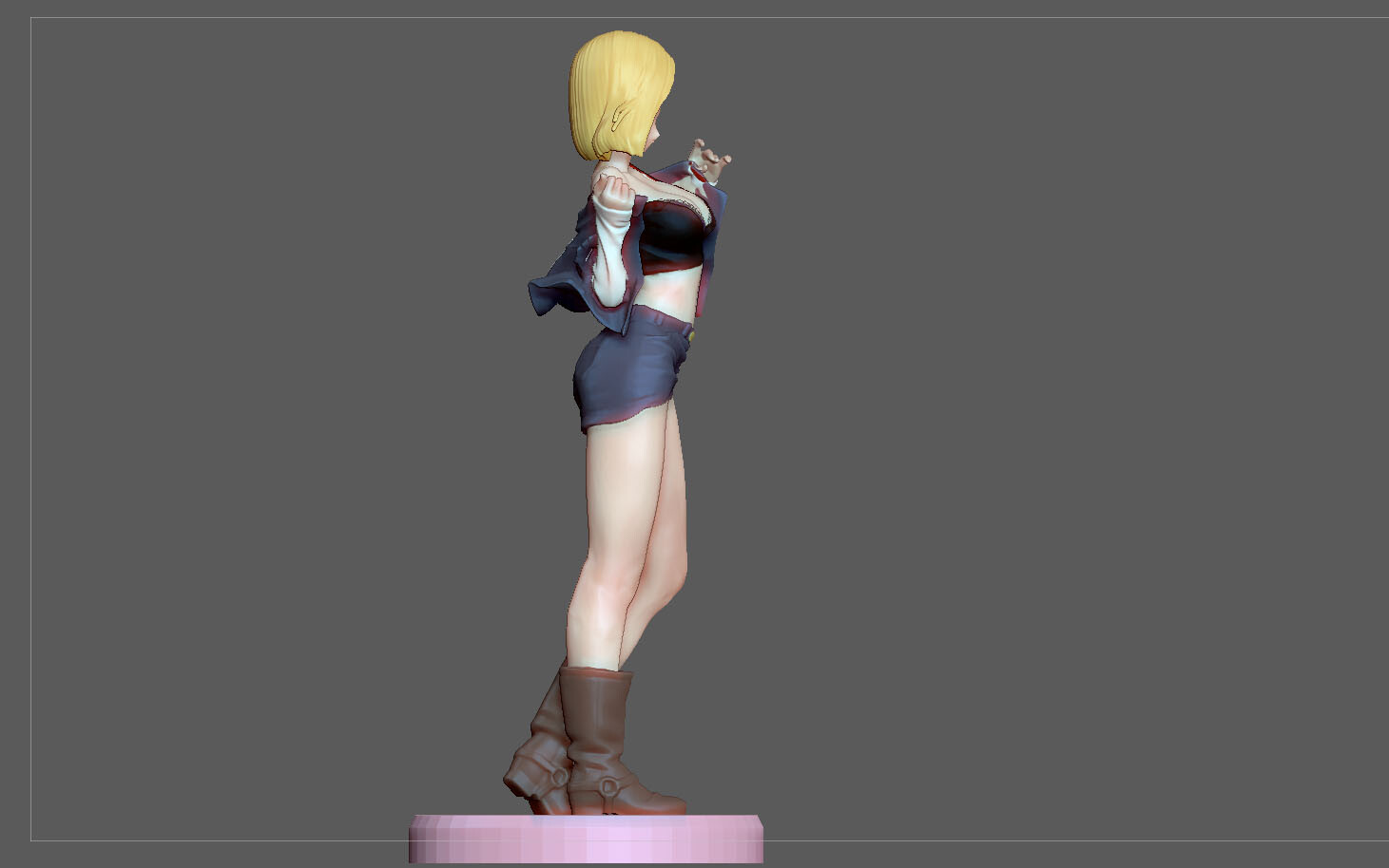 ArtStation ANDROID 18 DRAGONBALL STATUE 3D PRINT Resources