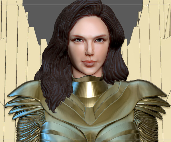 gal gadot wonder woman gold armor