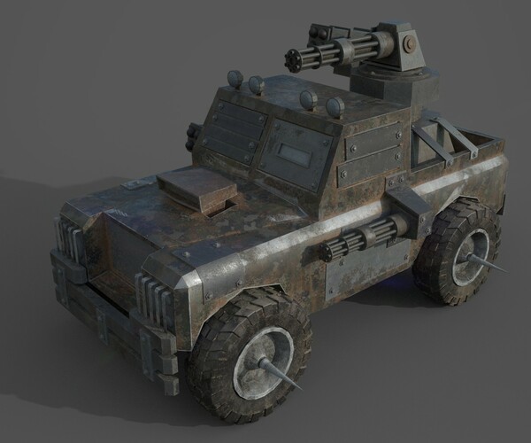 ArtStation - Post Apocalyptic Monster Rover Truck | Game Assets