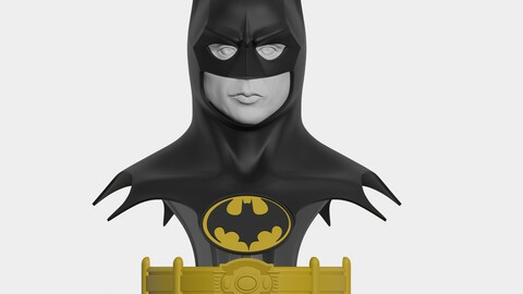 BATMAN 19889 BUST LIFE SIZE 3D PRINT MODEL