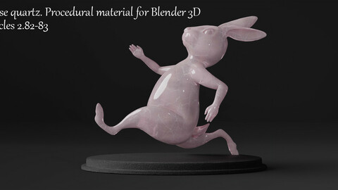 Rose quartz stone shader. Procedural material for Blender 3D. Cycles 2.82, 2.83.
