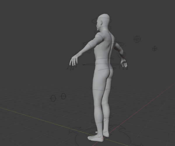 ArtStation - Male Base Mesh Rigged 7.4k faces (OBJ DAE FBX X3D BLEND ...