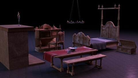 Medieval Bedroom Asset Pack