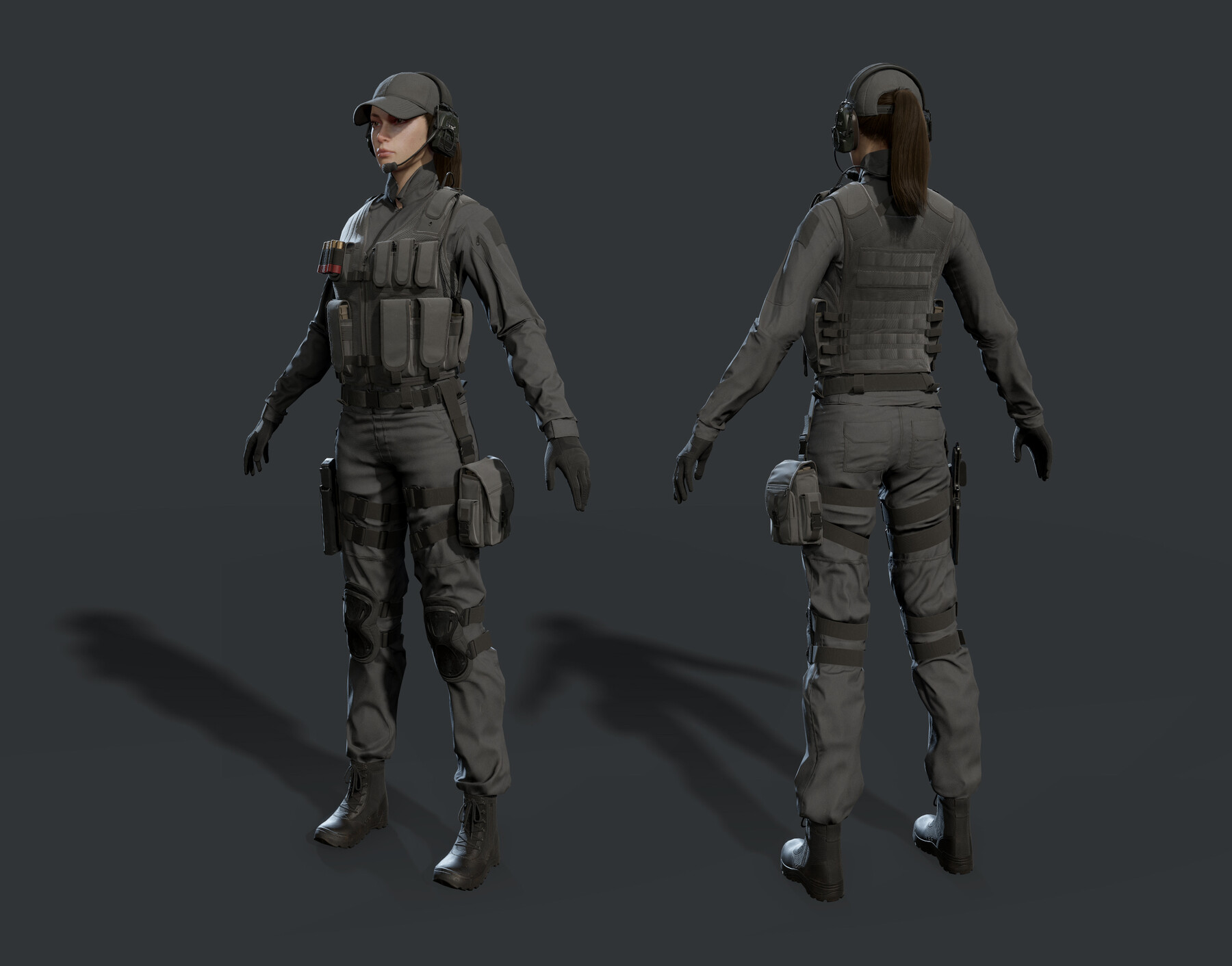 Soldier Woman base - Roblox r63 - Download Free 3D model by
