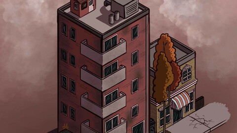 Isometric urban illustration