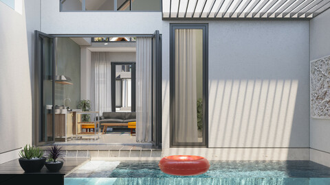 SWIMING POOL INTERIOR 3D MODEL CORONA 3DMAX