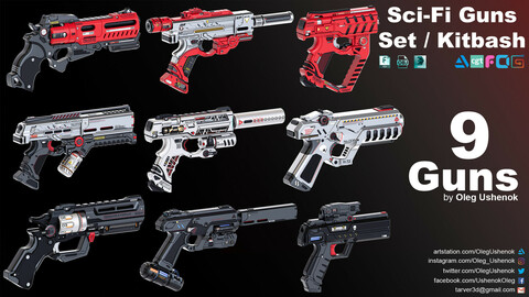 Sci-Fi Guns Set / Kitbash