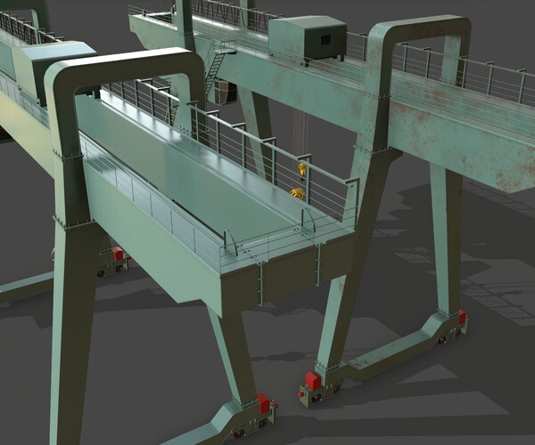 ArtStation - PBR Double Girder Gantry Crane V1 - Multi color Pack ...