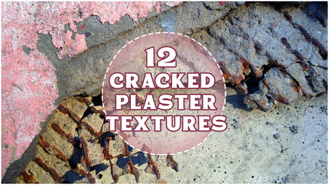 12 Cracked Plaster Textures