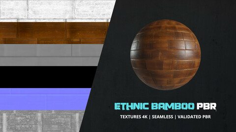 Textures Wood Ethnic Bamboo 4k Pbr - 16bit - 06