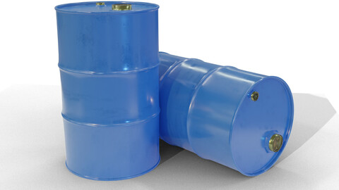 Oil Barrel Low-poly 3D model