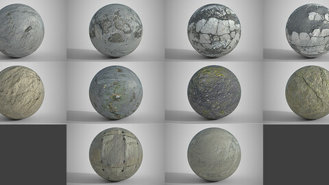 10 Various Concrete Floors Surfaces PBR Volume 5