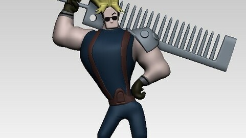 Johnny Bravo in FInal Fantasy mode
