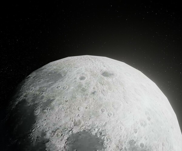 ArtStation - Photorealistic Moon 2k Textures 3D Model | Game Assets