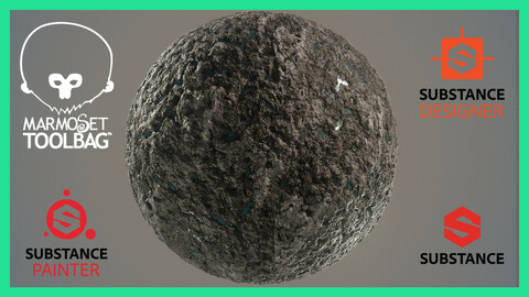 PBR Rock Ground Terrain Seamless Material Texture