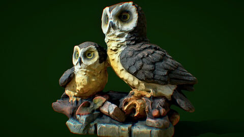 3D scan of owls figurines - photogrammetry