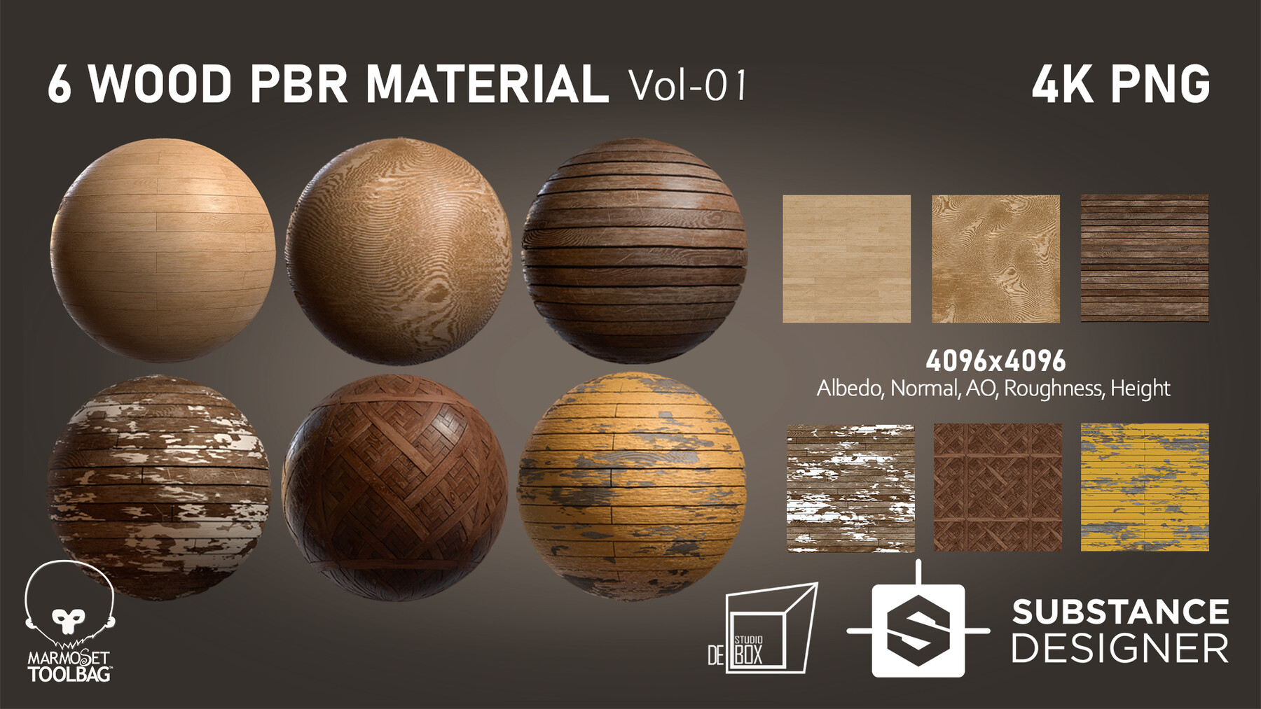 ArtStation - Wood Materials |Vol 01|Substance Designer | Game Assets