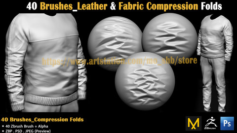 40 Brushes_Leather & Fabric Compression Folds