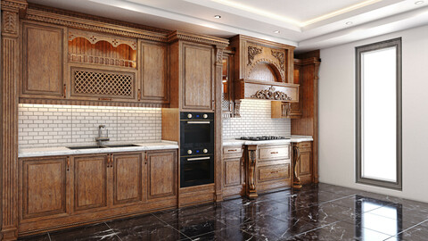 Classic wooden luxury Kitchen Deluxe
