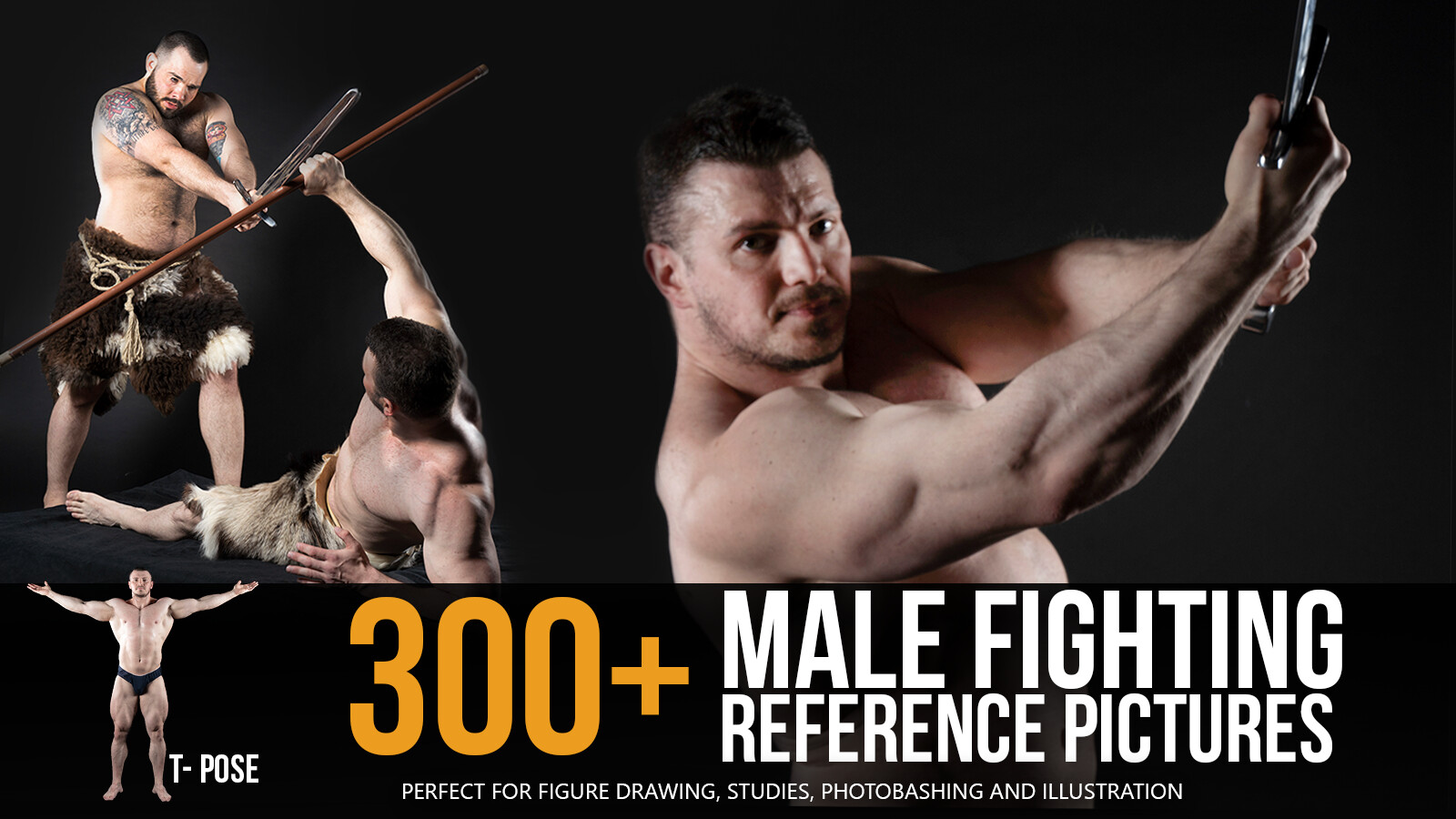 Grafit Studio - 300+ Male Fighting Pose Reference Pictures