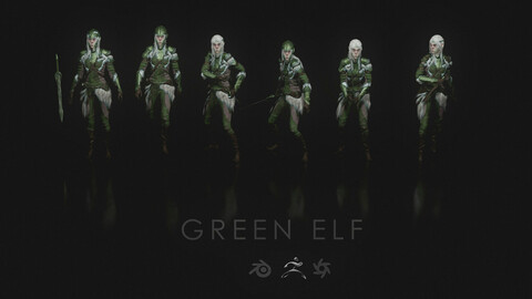 Green Elf 3D models for Concept Art