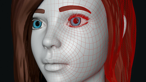 Stylized Female Mesh and Textures