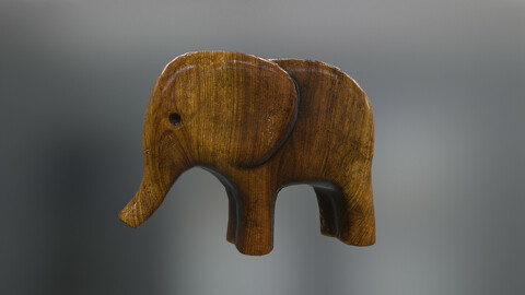 Wooden Toy Elephant