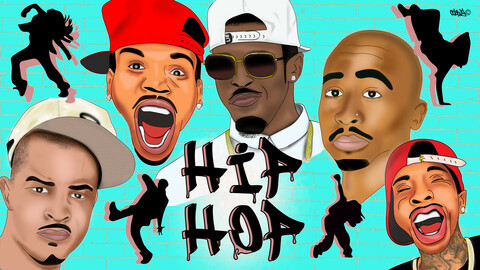 Hip Hop Tupac/ChrisBrown/ Tyga / AugustAlsina/ T.I.