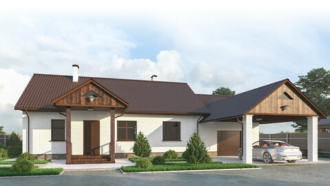 House with garage and veranda