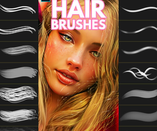 ArtStation - Hair Brushes for Photoshop | Brushes