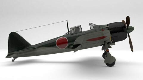 Japanese A6M5 Zero -WWII Fighter- PBR