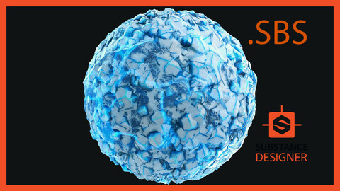 Stylized Emissive Glowing Ice Snow Magical Rock Ground Terrain Landscape Material PBR Texture