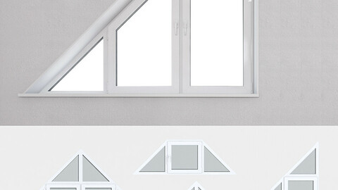 Shaped plastic Windows with detailed design, in white