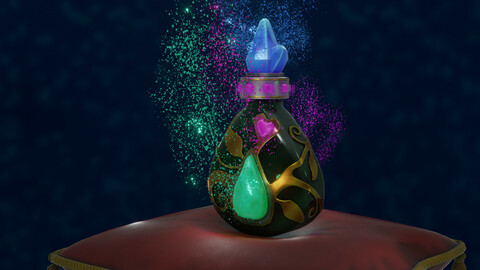 Flask with magic potion