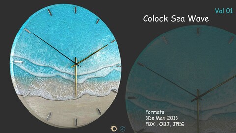 Clock Sea Wave