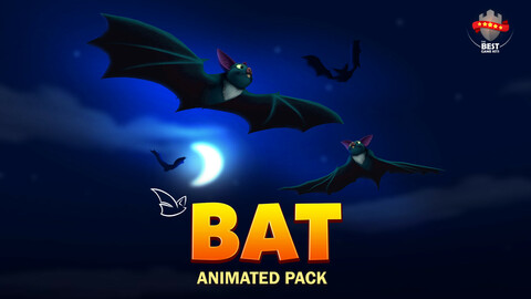 Cartoon Bat animations pack