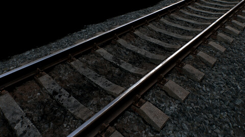 Railroad wit Concrete Sleepers