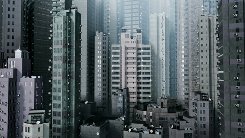 Misty Hong Kong (Blender 2.9 eevee)