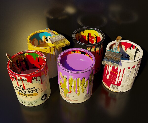 ArtStation Artist Studio Cans & Brushes Set 190 08 Resources