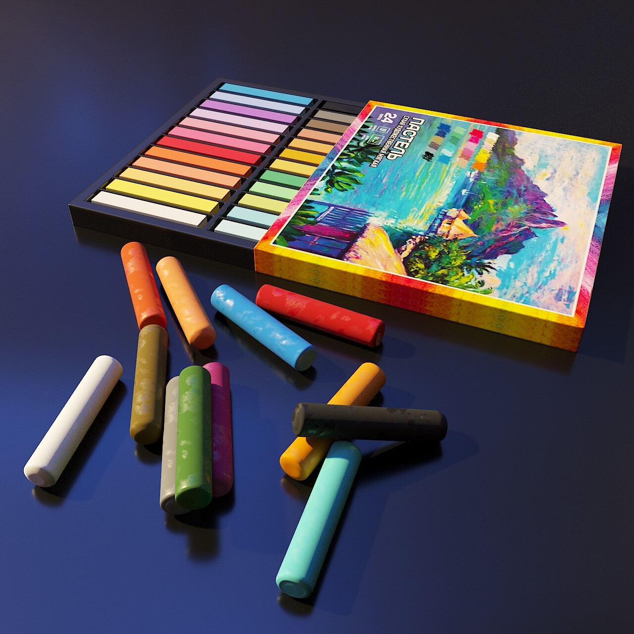 ArtStation - Artist Studio Pastels Set 190 11 | Resources